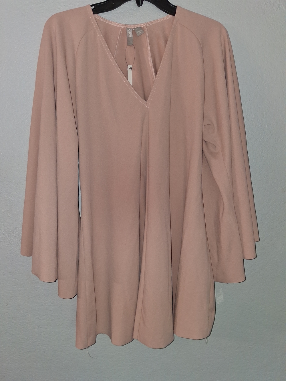 ASOS Blush V-Neck Long Sleeve Tunic